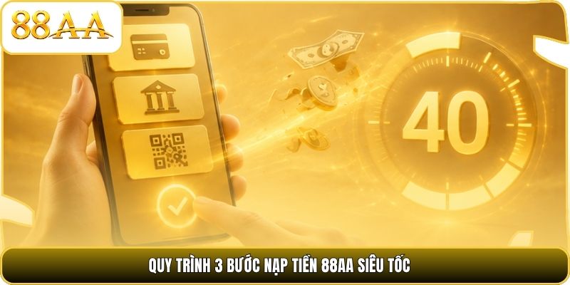 Quy trình 3 bước nạp tiền 88AA siêu tốc